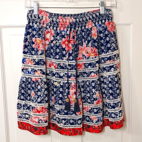 Anthropologie Verb floral embroidered mini skirt, size S - Picture 4 of 10